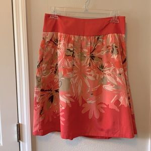 Pink floral skirt